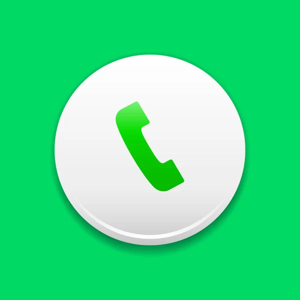 Call White Icon — Stockový vektor