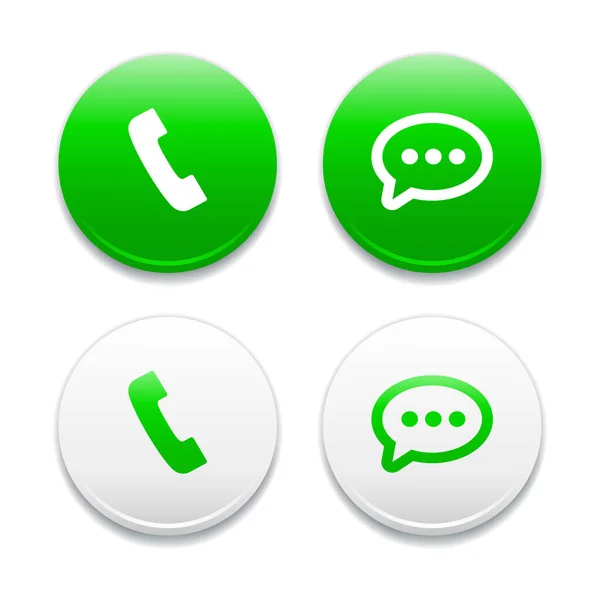 Call Message Icons — Stockový vektor