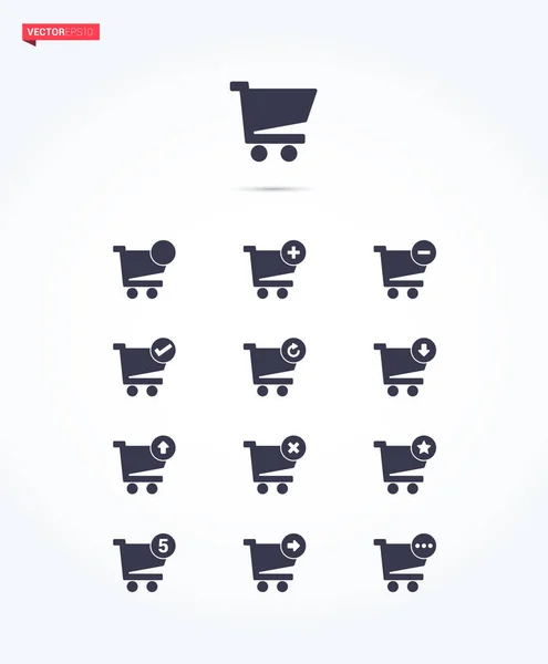 Shopping Icône Set — Image vectorielle