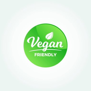 Vegan Dostane Etiket Vektörü