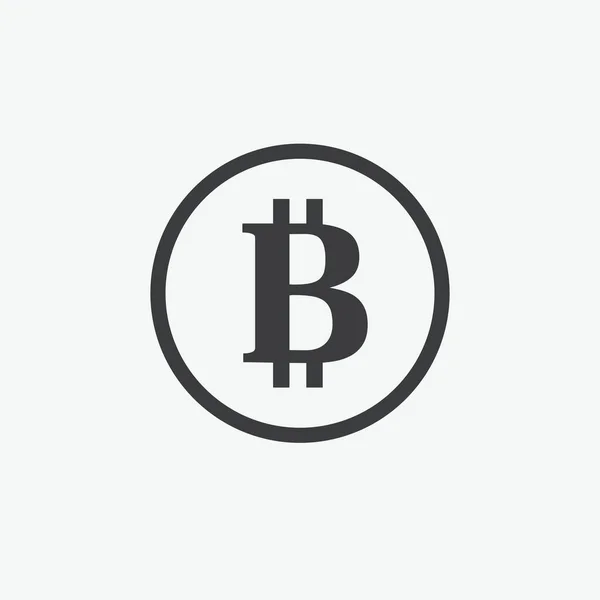 Bitcoin Flat Vector Icon — Stock Vector