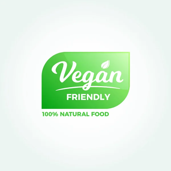 Etiqueta Alimentos Naturales Veganos Frescos — Vector de stock