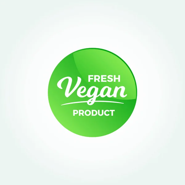 Étiquette Aliments Naturels Végétaliens Frais — Image vectorielle