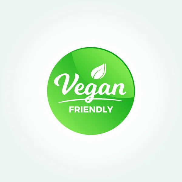 Vector Etiqueta Vegan Friendly — Vector de stock