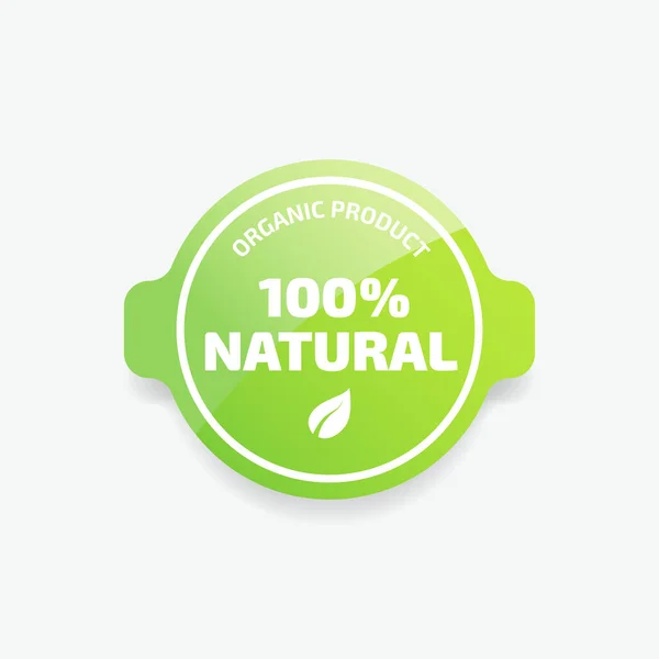 100 Natural Organic Product Label — Stock Vector