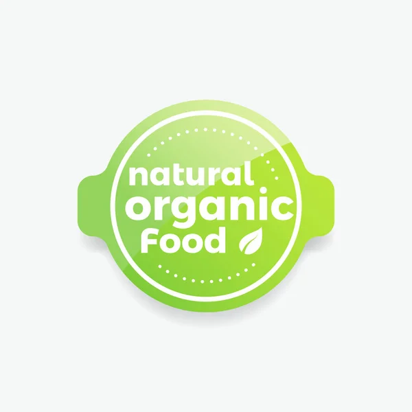 Vettore Etichette Alimenti Biologici Naturali — Vettoriale Stock