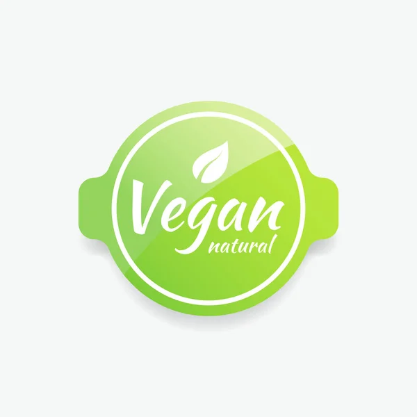 Etiqueta Producto Natural Vegano — Vector de stock