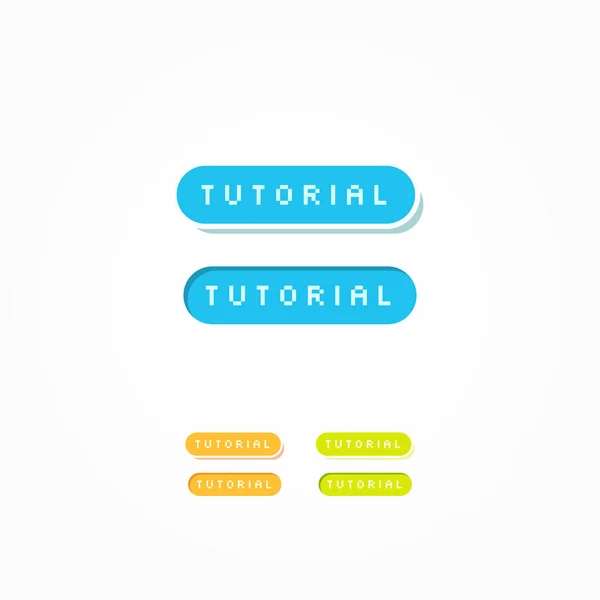 Tutorial Conjunto Botones Web — Archivo Imágenes Vectoriales