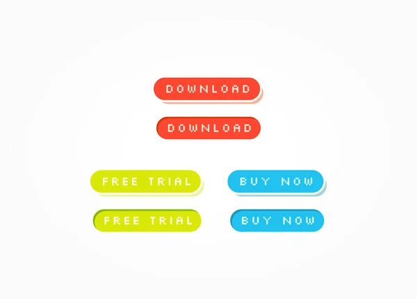 Озил Free Trial Buy Now Web Bounds Set — стоковый вектор