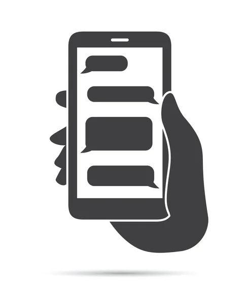 Handheld Telefoonbericht Bubbels Icoon — Stockvector