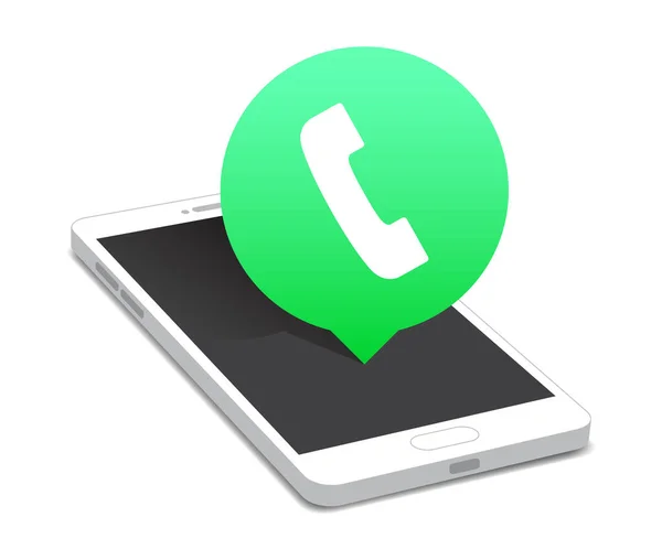 Phone Call Icon Bubble — Vector de stock