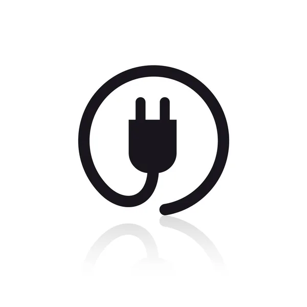 Energie Plug Flat Vector Icon — Stockvector