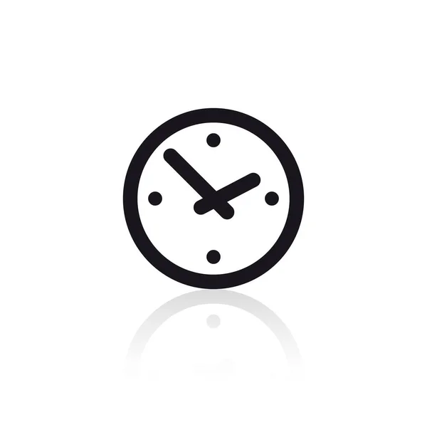 Reloj Icono Vector Plano — Vector de stock