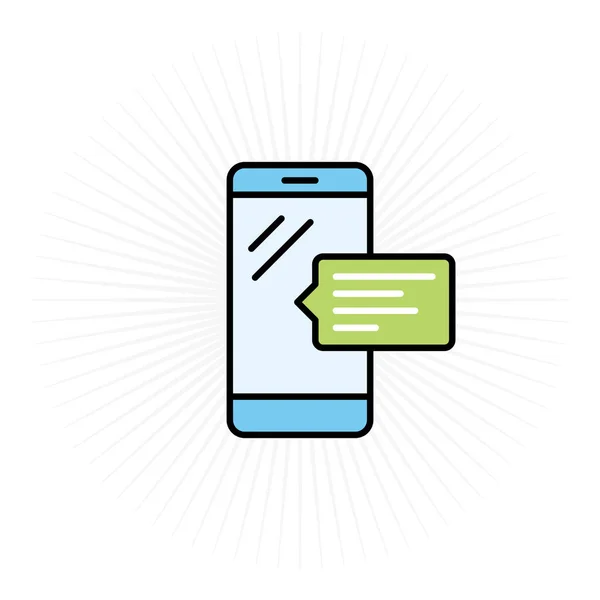Phone Message Icon Vector — Stock Vector