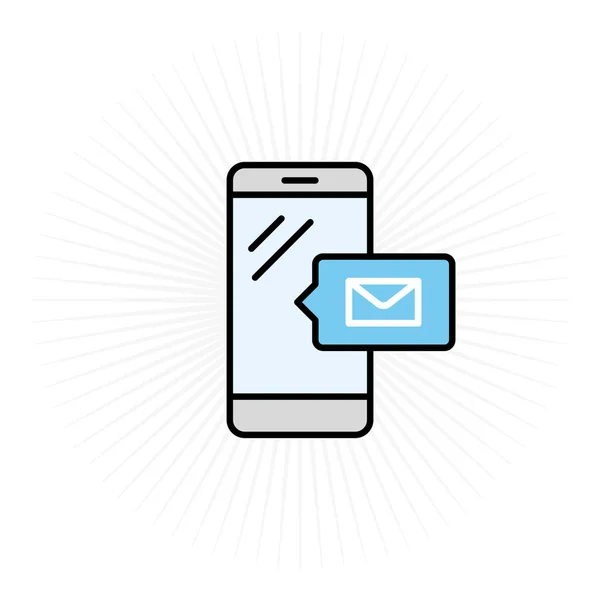 Phone Mail Icon Vector — Stock Vector