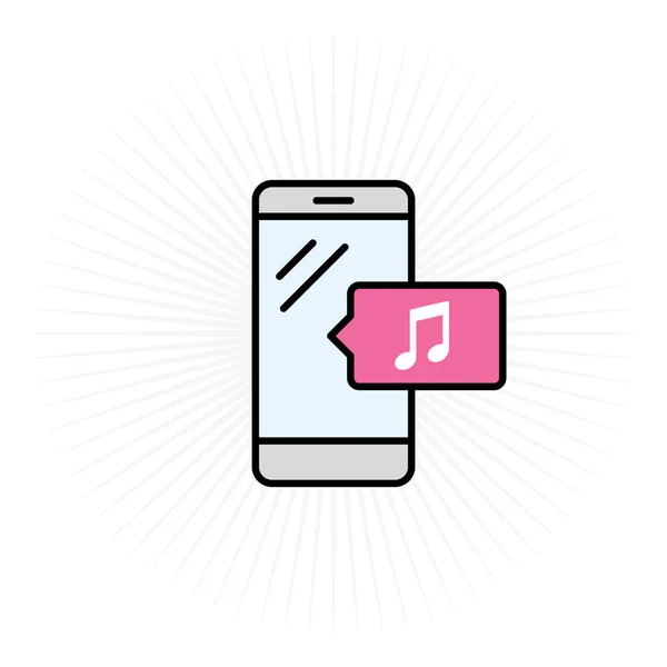 Telefoon Muziek Icoon Vector — Stockvector