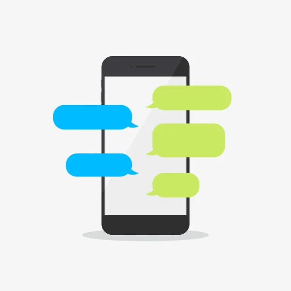 Nachricht Blasen Chat Phone Flat Icon — Stockvektor