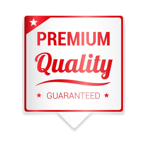 Vector Etiqueta Roja Calidad Premium — Vector de stock