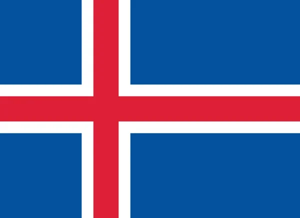 Islands Nationella Vektorflagga — Stock vektor