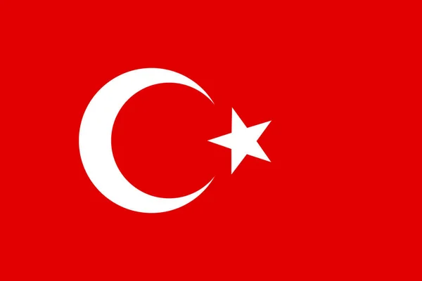 Turquie Drapeau Vectoriel National — Image vectorielle