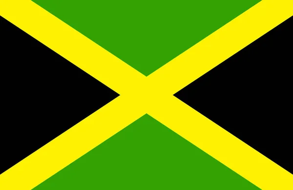 Drapeau Vectoriel National Jamaïque — Image vectorielle