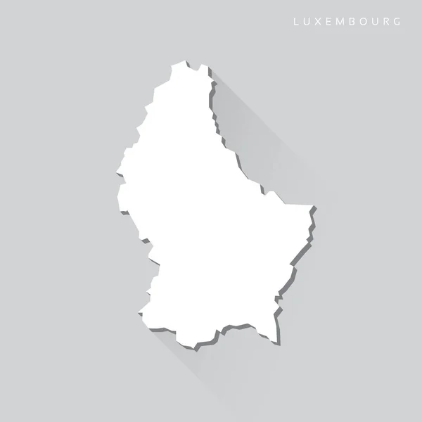 Luxembourg Long Shadow Vector Map — Vector de stock