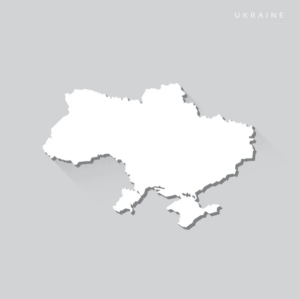 Ukraine Lange Schatten Vektorkarte — Stockvektor