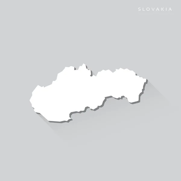 Slovakia Long Shadow Vector Map — стоковий вектор