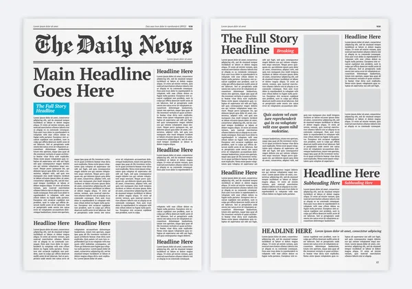  Grafiksel Düzen Gazetesi Şablonu