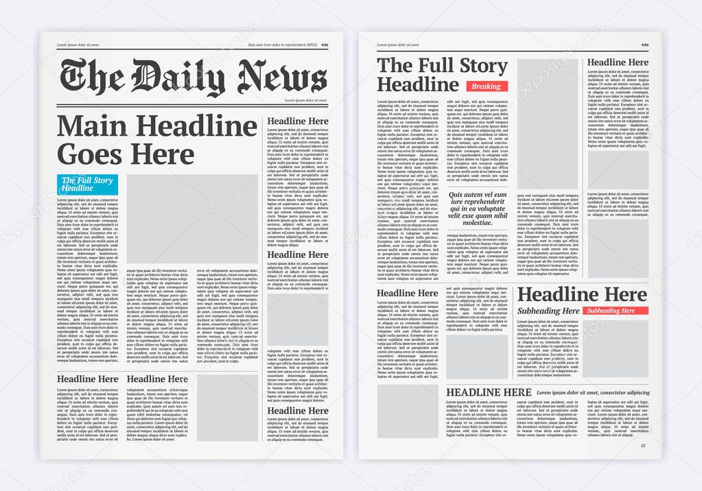  Graphical Layout Newspaper Template