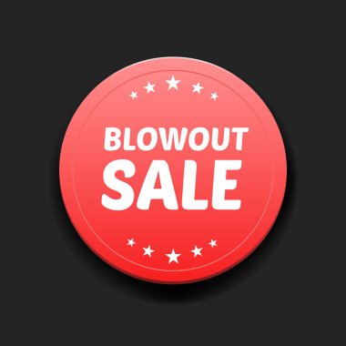 Patlama İndirimi Yuvarlak Vektör Etiketi