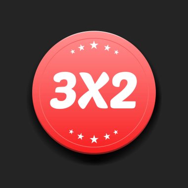 3x2 Yuvarlak Vektör Etiketi