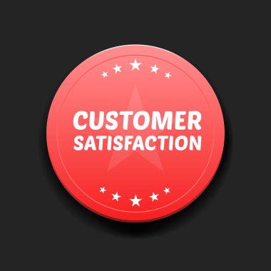 Müşteri memnuniyeti Yuvarlak Vektör Etiketi