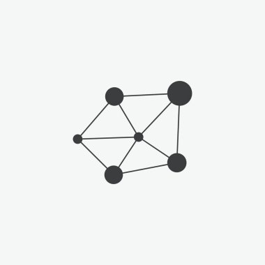 Bağlantı Düz Vektör Simgesi