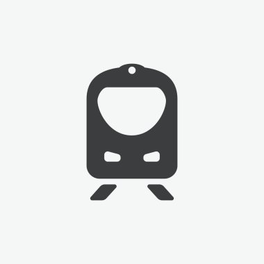Tren Düz Vektör Simgesi