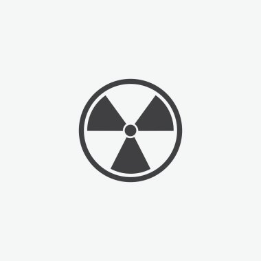 Radyasyon Tehlike Düz Vektör Simgesi
