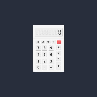 Hesap Makinesi Düz Renk Simgesi