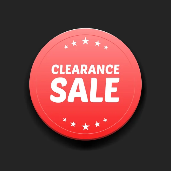 Clearance Sale Label — Stock Vector