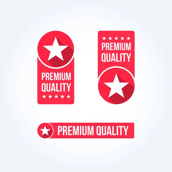 Premium Quality Labels Set — Stock Vector