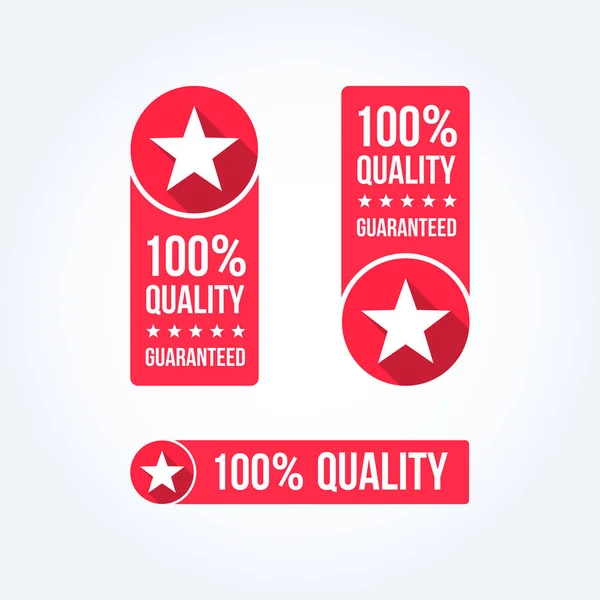 100 Quality Labels Set — Stock Vector