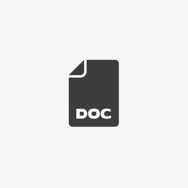 Docファイルフラットベクトルアイコン — ストックベクタ