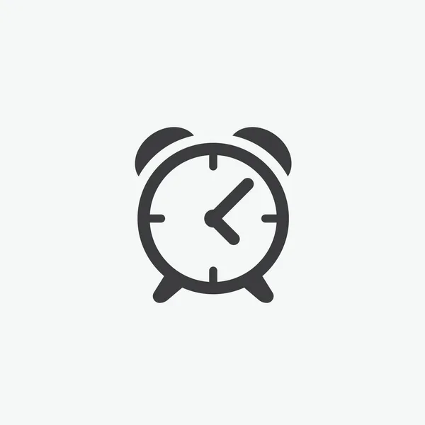 Reloj Despertador Vector Plano Icono — Vector de stock