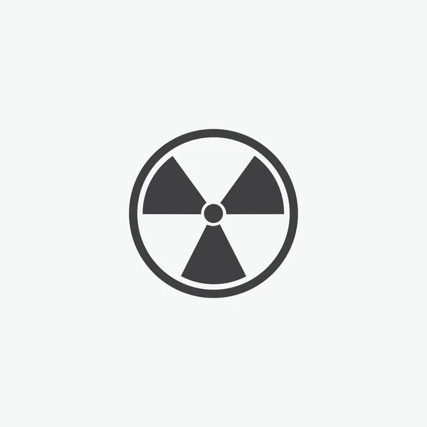 Radiation Hazard Flat Vector Icon — Stock Vector