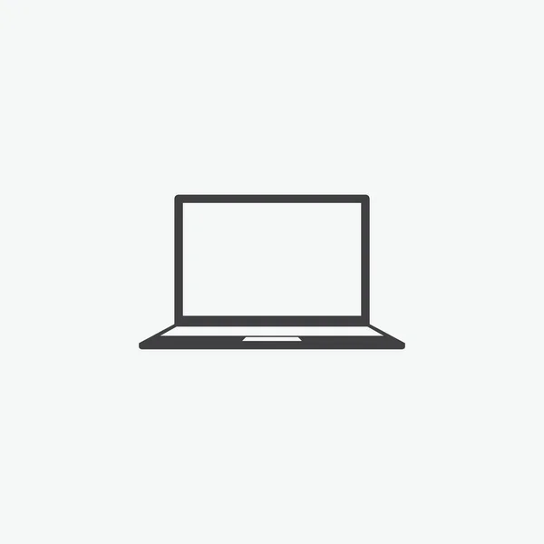 Laptop Flat Vector Icon — Stock Vector