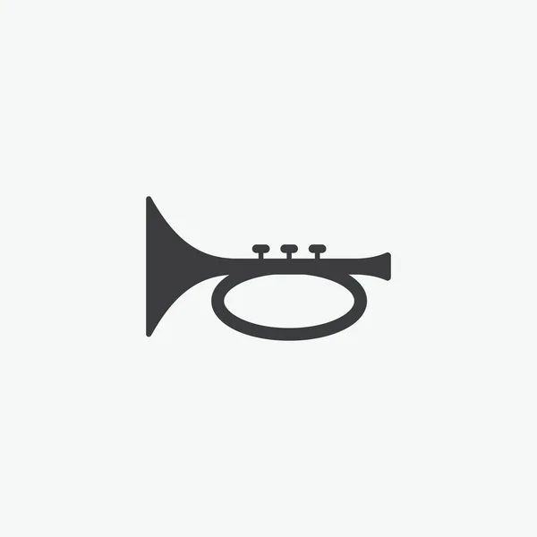 Trumpet Плоска Векторна Піктограма — стоковий вектор