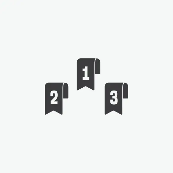 Podium Ribbon Flat Vector Icon — 스톡 벡터