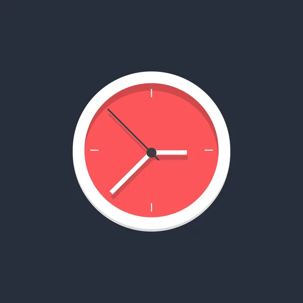 Reloj Icono Color Plano — Vector de stock
