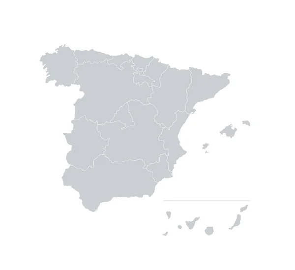 Espagne Régions Carte Vectorielle — Image vectorielle