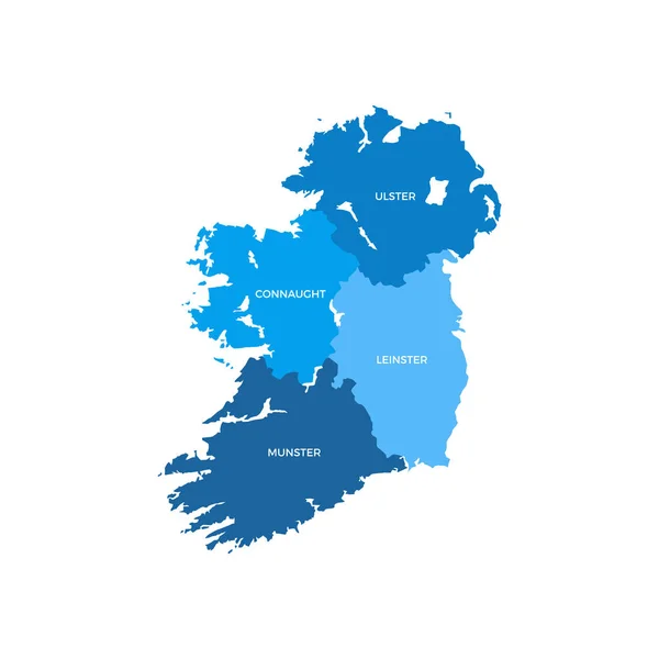 Ireland Regions Map Vector — Stock Vector