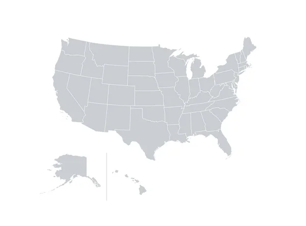 United States America Regions Map Vector — стоковий вектор